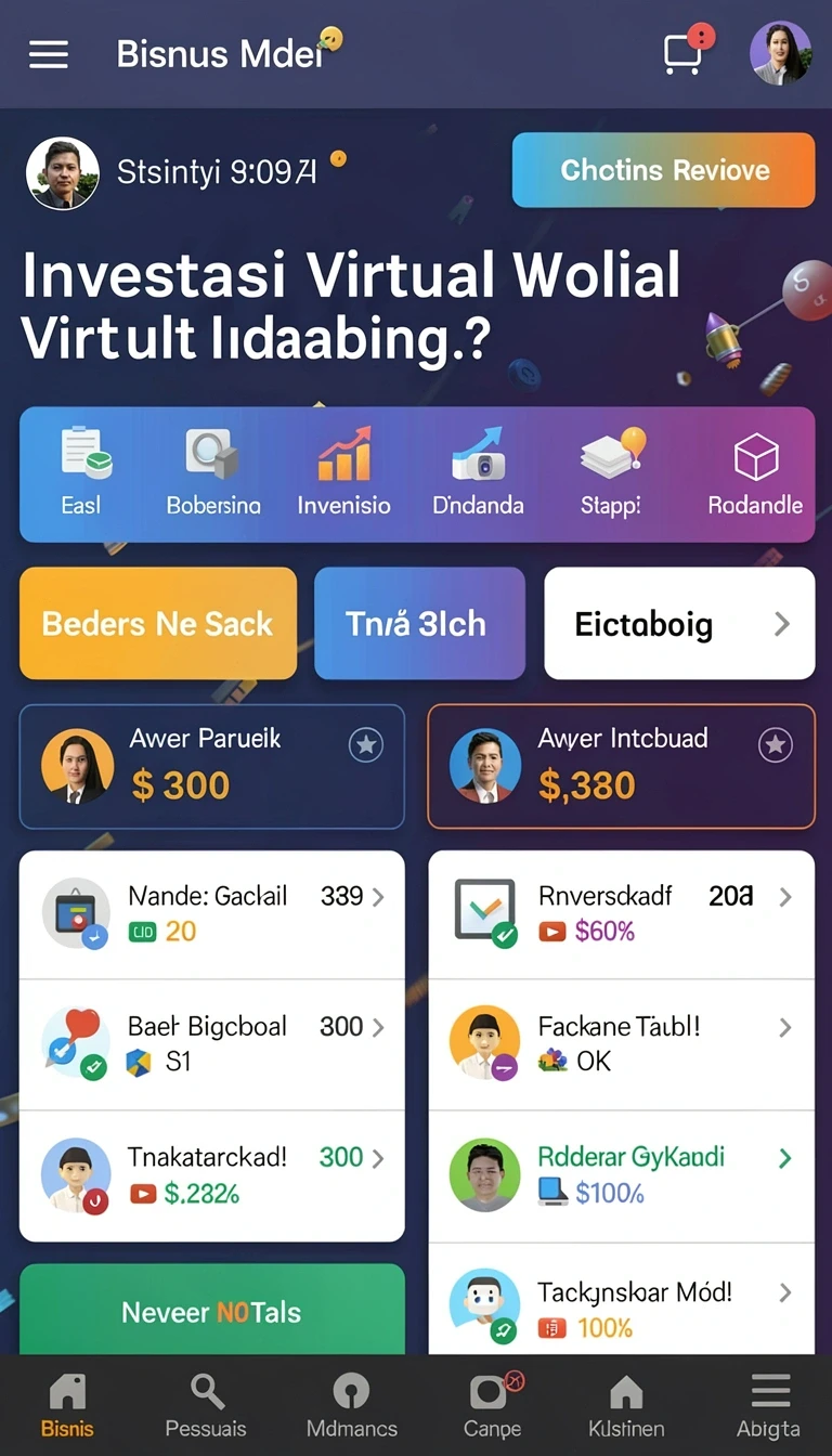 inova77 - Tampilan awal yang menarik dengan karakter unik.